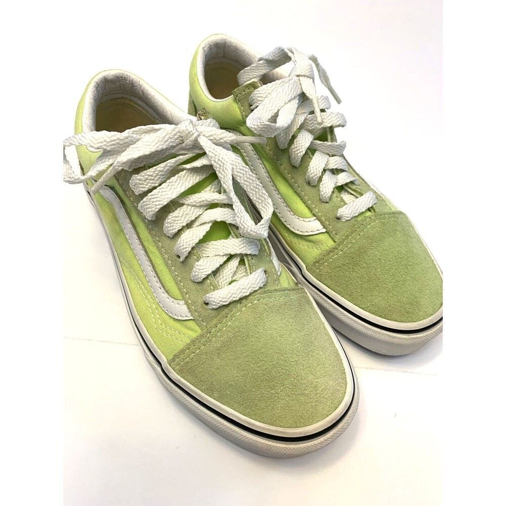 Vans Shoes Womens 5.5 Old Skool Neon Casual Skateboarding Retro Low Top Sneaker